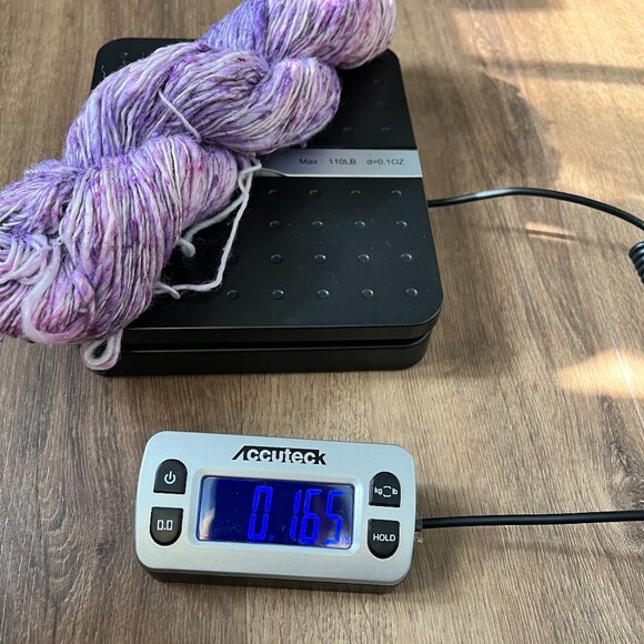 100% Peruvian Wool  Pink / 100% Raw Hand Dyed Cotton Purple Yarn Bundle - Picture 10 of 11